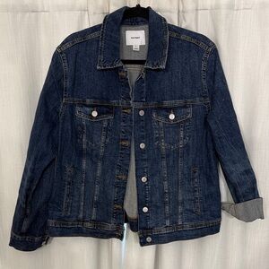 Old Navy Dark Blue Denim Blue Jean Jacket Coat Sz XL NWOT